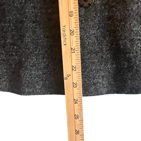 OSKA Wool Lady Jacket Blazer Womens 4/6 Charcoal Grey Concealed Snap Lagenlook - Picture 14 of 15